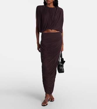 Draped high-rise maxi skirt | Magda Butrym