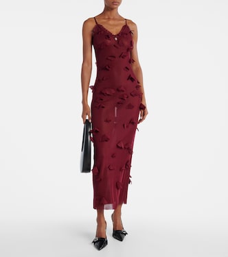Butterflies Techno embroidered midi dress | Coperni
