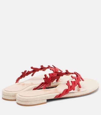 Canvas and leather thong sandals | Gianvito Rossi