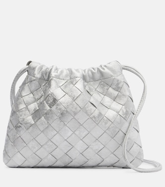 Clutch Intrecciato Small aus Metallic-Leder | Bottega Veneta