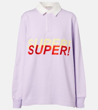 Printed cotton polo sweater | JW Anderson