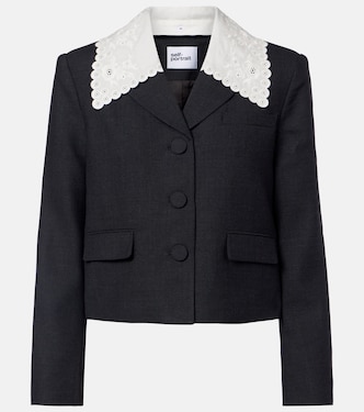 Broderie anglaise cropped jacket | Self-Portrait