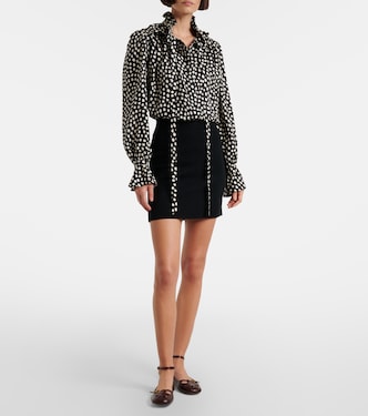 Polka-dot tie-neck silk blouse | Chloé