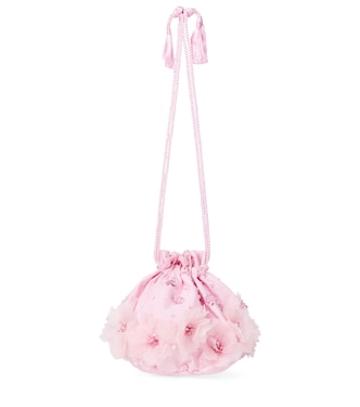 Floral-appliqué embellished shoulder bag | Tutu Du Monde