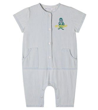 Bebé - mono Mr Pickles de denim estampado | Bobo Choses