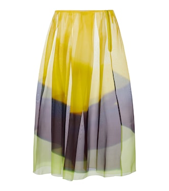 Midirock aus Seidenorganza | Dries Van Noten