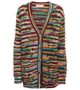 Cardigan in cashmere e lana a righe | Chloé
