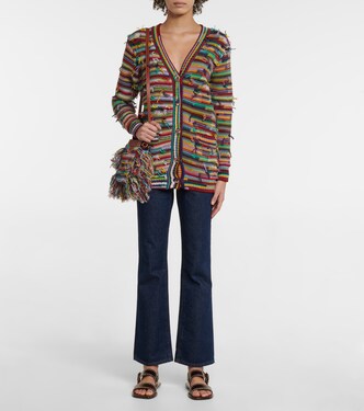 Cardigan in cashmere e lana a righe | Chloé