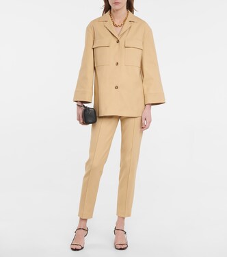 Mirel mid-rise cotton slim pants | Loro Piana