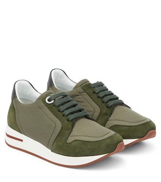 My Wind suede-trimmed sneakers | Loro Piana Kids