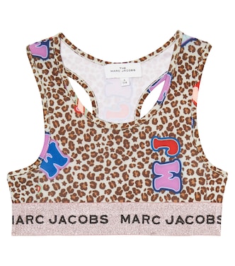 Leopard-print cropped top | Marc Jacobs Kids