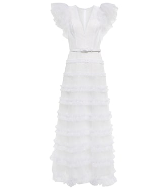 Abendkleid Myra aus Tüll in Glitzer-Optik | Costarellos