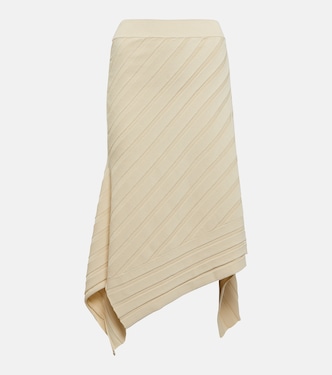 Gonna midi asimmetrica in maglia a coste | Stella McCartney