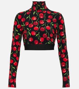 Crop top de jersey estampado | Dolce&Gabbana