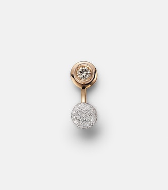 Orecchino singolo Sabbia in oro rosa 18kt con diamanti | Pomellato