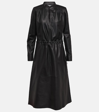 Robe midi en cuir | Yves Salomon