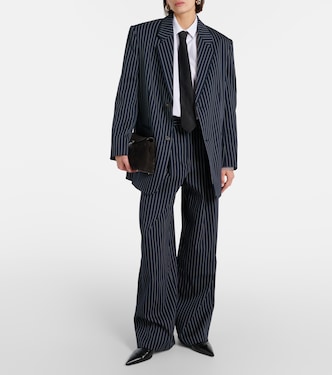 Blazer gessato Aiden in twill  | The Frankie Shop
