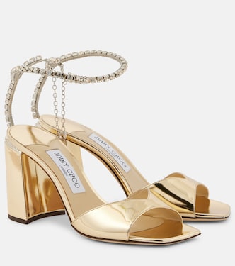 Sandales Saeda 85 en cuir métallisé | Jimmy Choo