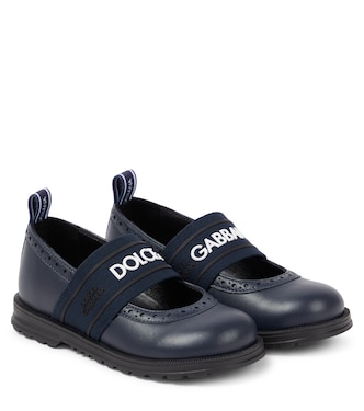 Ballerine Mary Jane in pelle con logo | Dolce&Gabbana Kids