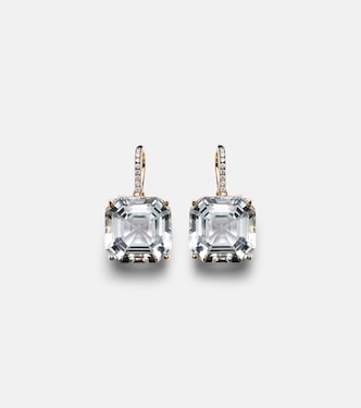 Orecchini in oro 14kt con quarzo e diamanti | Mateo