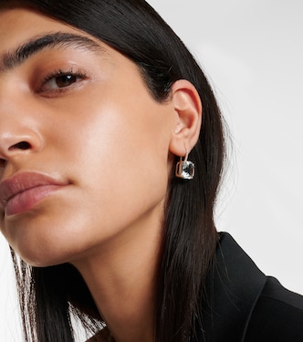 Boucles d'oreilles en or 14 ct, diamants et quartz | Mateo