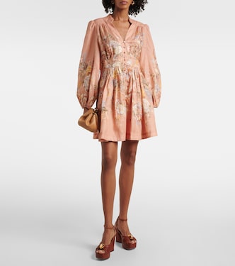 Robe Tallow en lin à fleurs | Zimmermann
