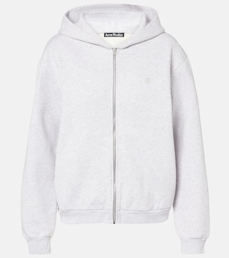Cotton jersey zip-up hoodie | Acne Studios