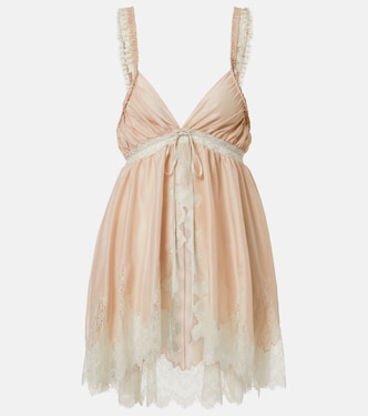 Top de pongé de seda con encaje | Chloé