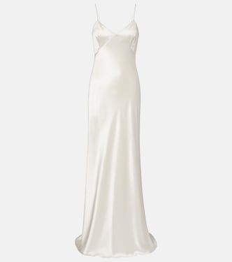 Vestido de fiesta de satén de seda | Max Mara