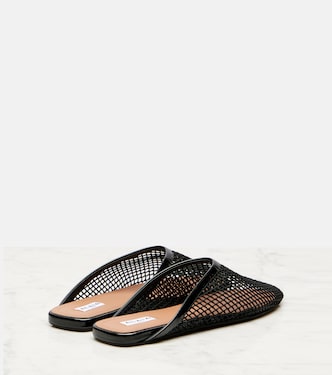 Slippers aus Mesh mit Lackleder | Alaïa