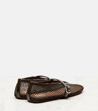 Ballerinas aus Mesh und Leder | Alaïa