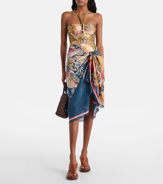 Pareo in cotone con stampa | Zimmermann