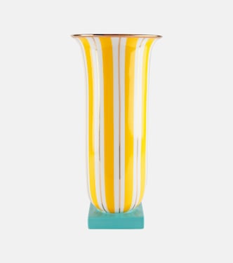 Portofino Tall striped porcelain vase | Jonathan Adler