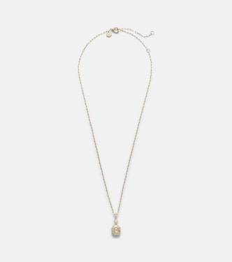 Bezel Illusion 18kt gold pendant necklace with diamonds | Shay Jewelry