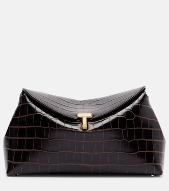 Clutch T-Lock Small aus Leder | Toteme