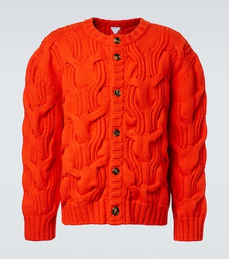 Cable-knit wool cardigan | Bottega Veneta