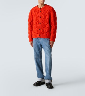 Cable-knit wool cardigan | Bottega Veneta