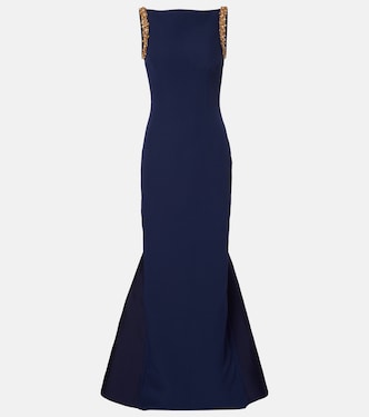Verzierte Robe Sloane aus Crêpe | Safiyaa