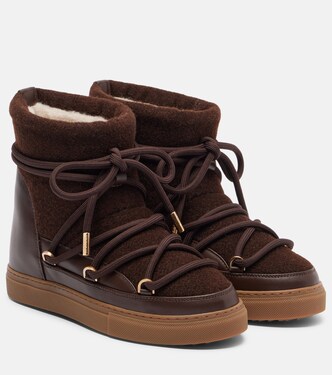 Schneestiefel Felt Wedge mit Leder | Inuikii