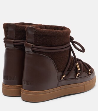 Schneestiefel Felt Wedge mit Leder | Inuikii