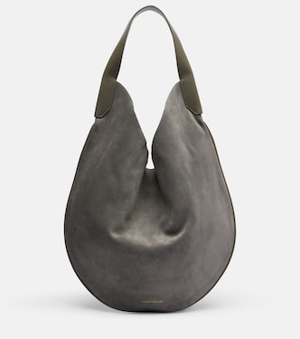 Soft Plié suede shoulder bag | Victoria Beckham