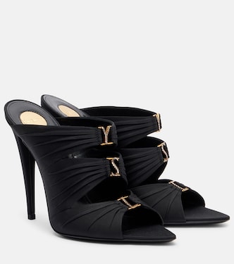Emilie 110 crêpe satin mules | Saint Laurent