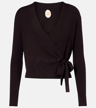 Virgin wool wrap cardigan | Jardin des Orangers