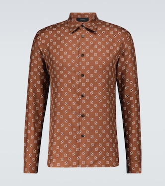 Camicia in seta con stampa micro Paisley | Amiri