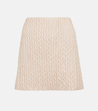 Matelassé miniskirt | Miu Miu