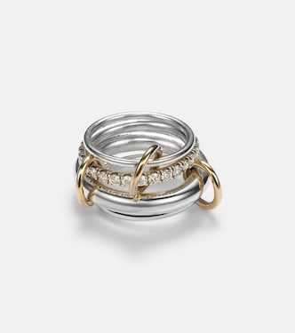 Bague Luna en or 18 ct, argent sterling et diamants | Spinelli Kilcollin