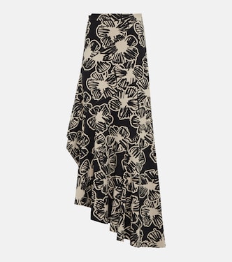 Jupe longue imprimée asymétrique | Max Mara