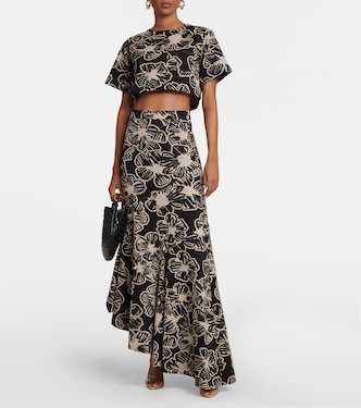 Asymmetric printed maxi skirt | Max Mara