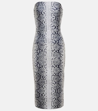 Robe midi bandeau imprimée | Norma Kamali