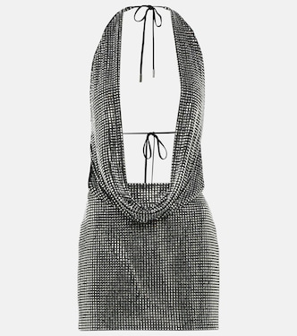Cowl neck embellished minidress | David Koma